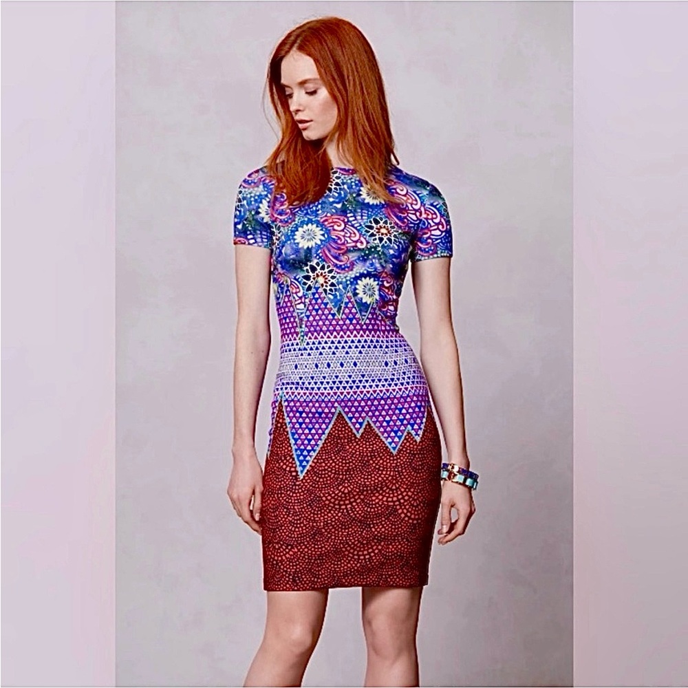 Mah Na Mah Na by Jen Kao vibrant psychedelic dress- size 8